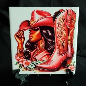 Hand Crafted Pink Boot Hat And Money Art
